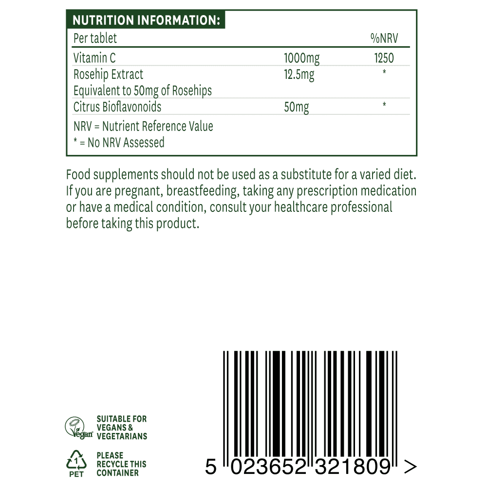Vitamin C z nizko kislostjo (vitamin C z nizko kislino) 1000mg 90 tablet Naturesaid