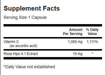 Vitamin C z vrtnimi boki 1000 mg - 30 kapsul