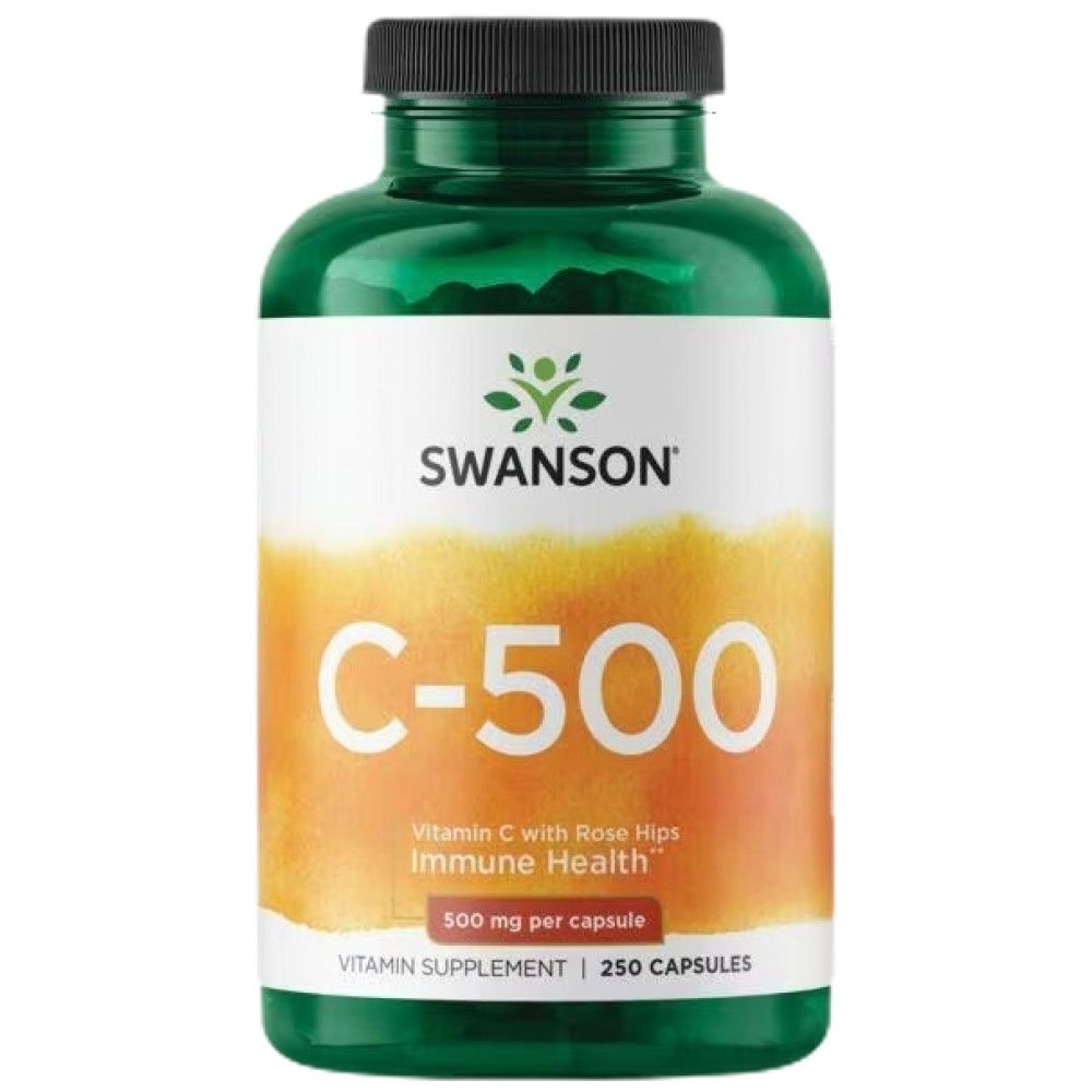 Vitamin C z vrtnimi boki 500 mg - 250 kapsul