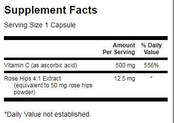 Vitamin C z vrtnimi boki 500 mg - 250 kapsul