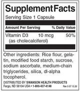 Vitamin D -3 400 IU - 250 kapsul