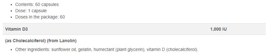 Vitamin D3 1000 iu 60 gel kapsul