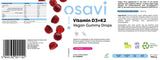 Vitamin D3 400 IU + K2 75 mcg | Veganske žvečilne kapljice - 60 bombonov