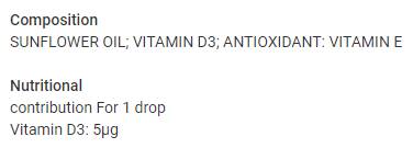 Vitamin D3 tekočina | 200 iu na padec - 20 ml