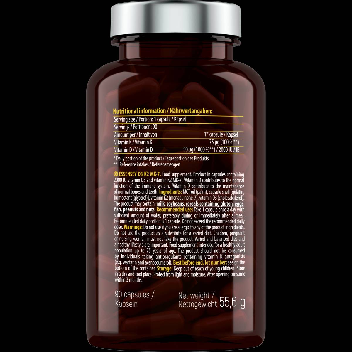 Vitamin D3 + MK7 90 Kapsule