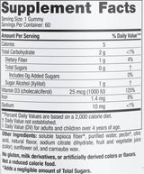Vitamin D3 nič sladkorja 1000 iu - 60 gumij