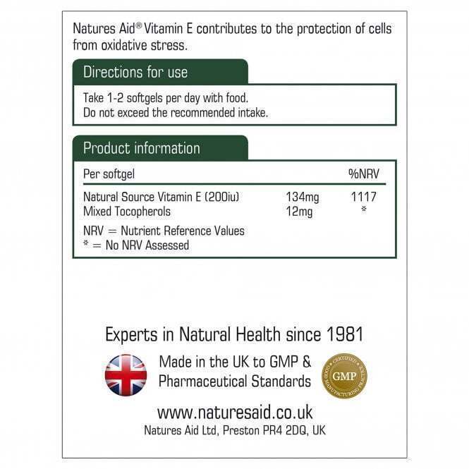 Vitamin E (vitamin E) 200iu 60 kapsule Naturesaid
