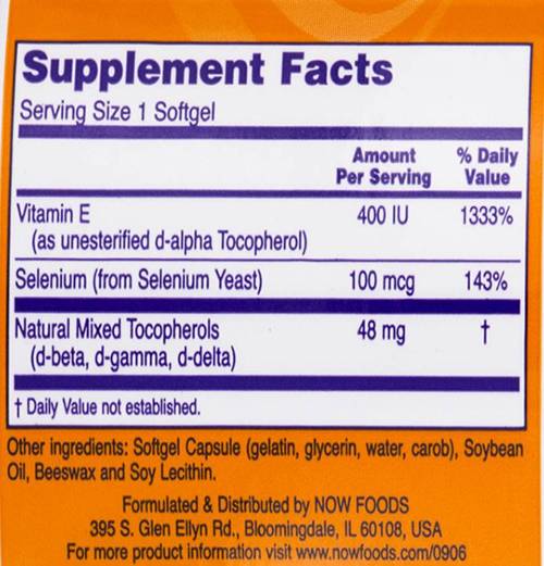 Vitamin E -400 + selen - 100 gel kapsul