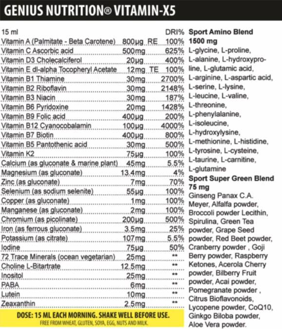 Vitamin-X5 tekočina 500 ml