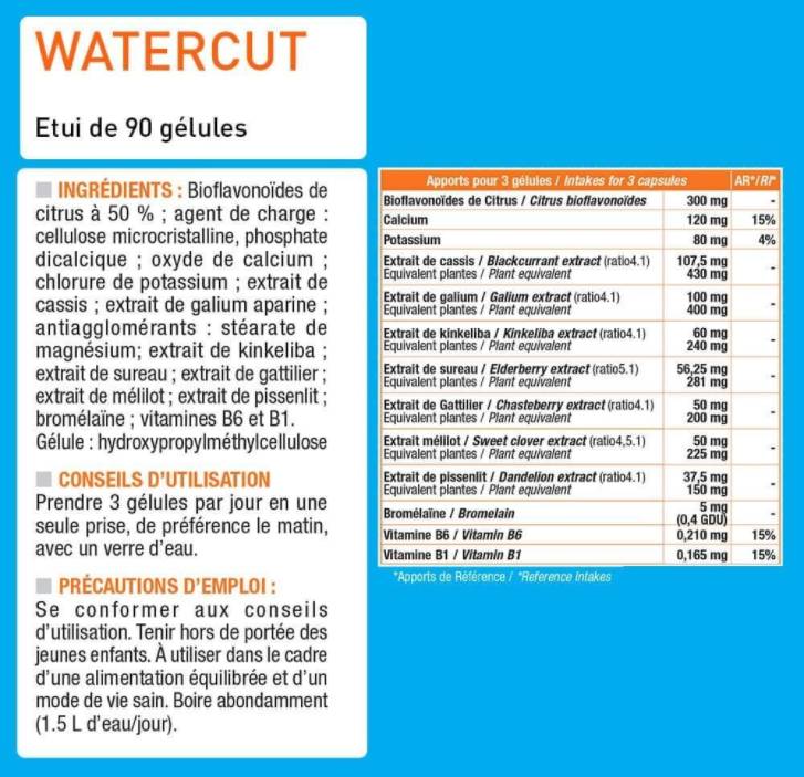 Watercut | Vodni presežek diuretika - 90 kapsul