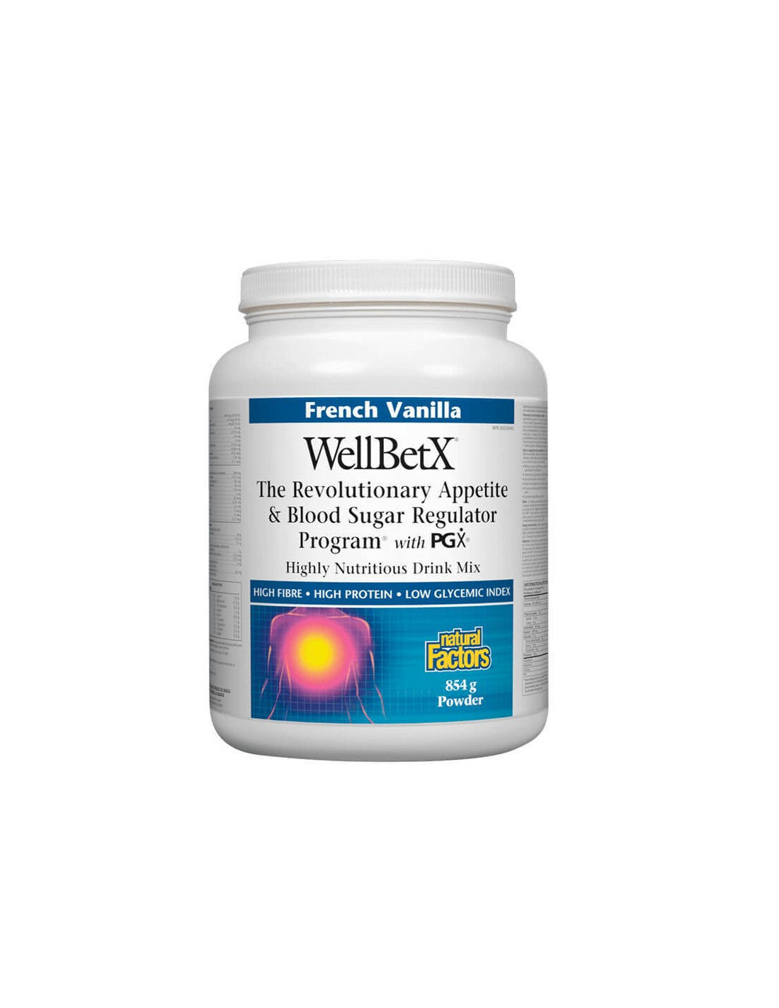 WellBetx s PGX - Apetit in krvni sladkor, 854G v prahu, vaniljev okus