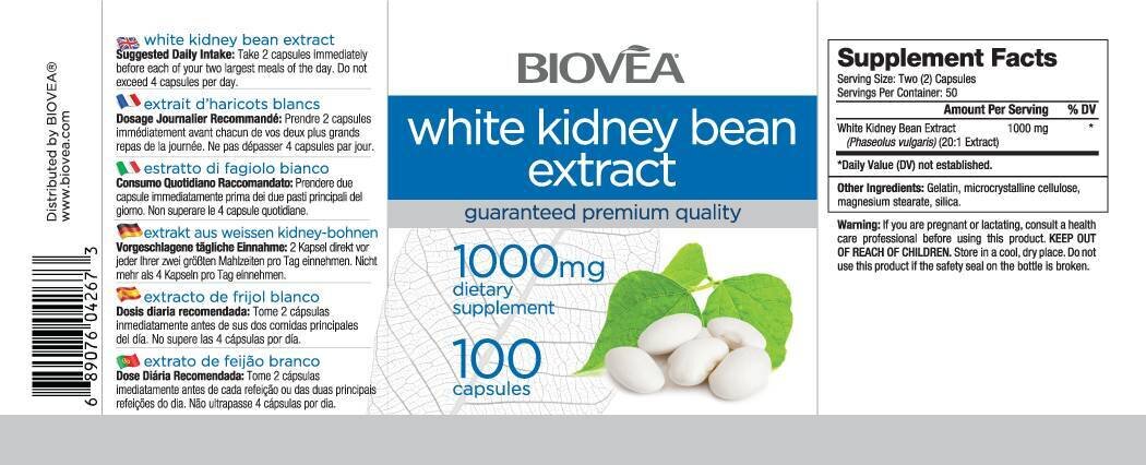 Ekstrakt belega ledvičnega fižola 1000 mg / 100