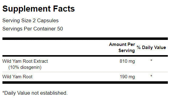 Divji yam korenina 405 mg - 100 kapsul