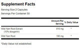 Divji yam korenina 405 mg - 100 kapsul