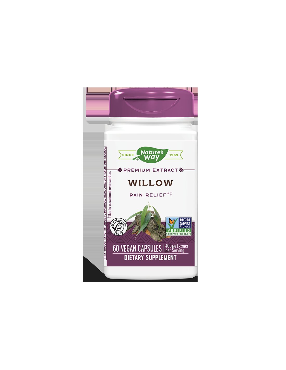 Willow/ White Willow 400 mg x 60 Kapsula Narava pot