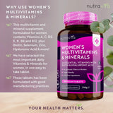 Ženske multivitamine z biotinom in hialuronsko kislino 180 veganskih tablet