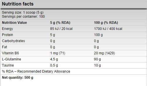 Xtreme glutamin - 500 gramov