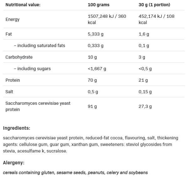 Protein kvasovk - veganski protein - 500 gramov