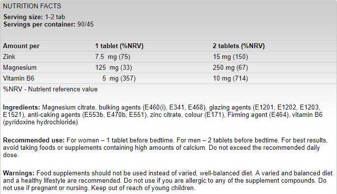 Z -max / zma - 90 tablet