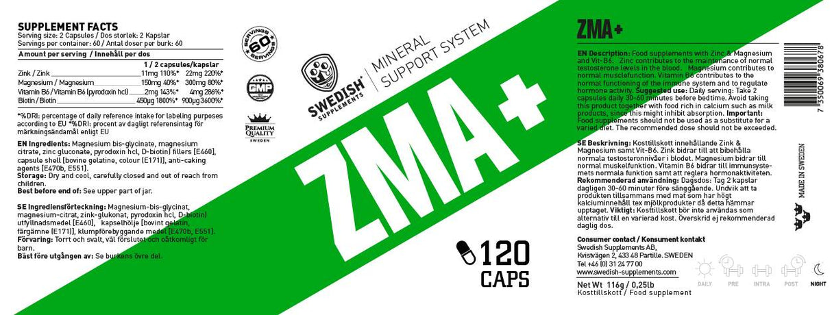 ZMA+ - 120 kapsul