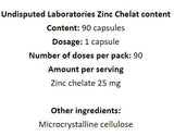 Cinkov kelat 25 mg - 90 kapsul