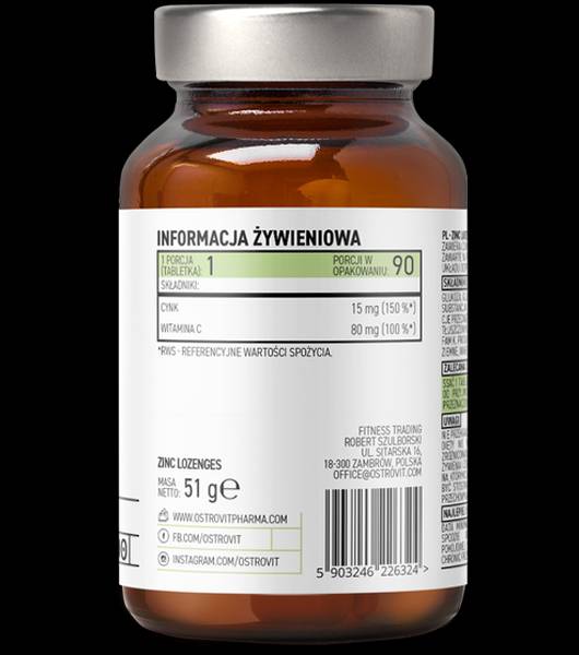 Cinkove glukonatne pastije + vitamin C 90 Sublinglual tablete