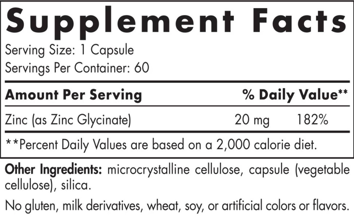 Cink glicinat 20 mg 60 kapsul