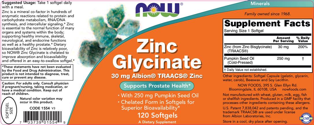 Cink glicinat 30mg. / 120 SoftGels