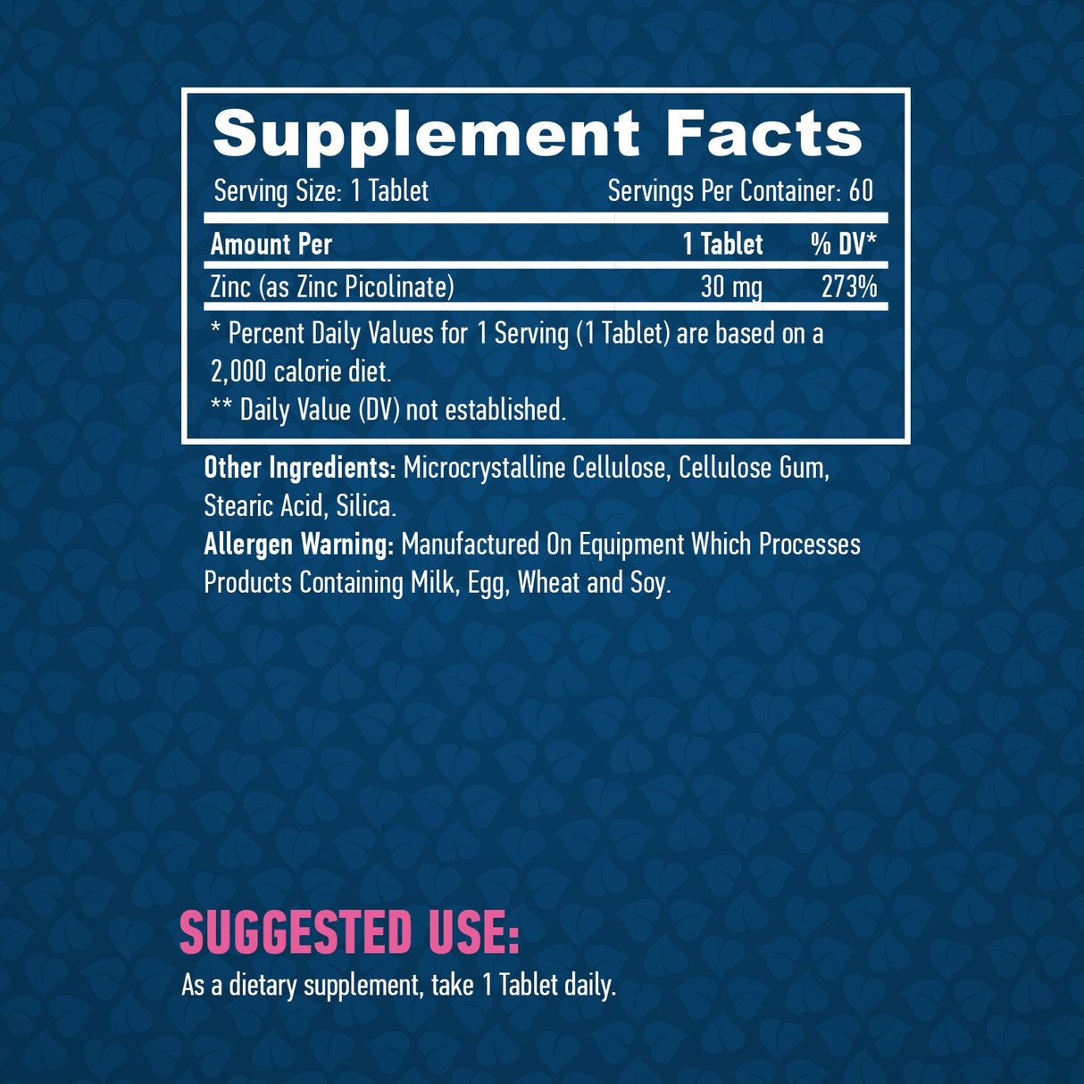 Cink picolinate 30 mg. / 60 zavihkov.