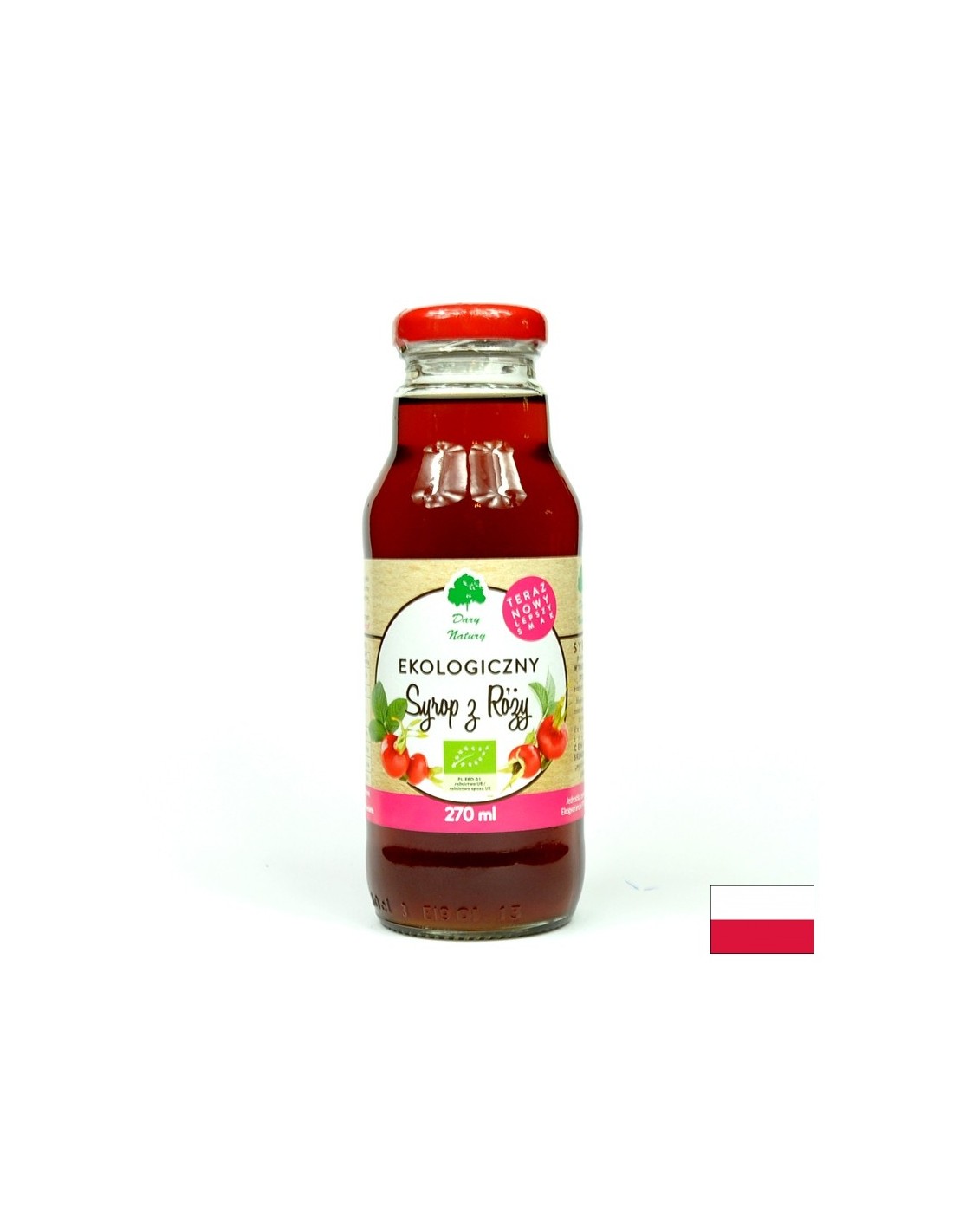 Organski sirup za vrtoglavo vrhovo za dodajanje pijač in sladic - srce in imunsko zdravje, antioksidant, 270 ml