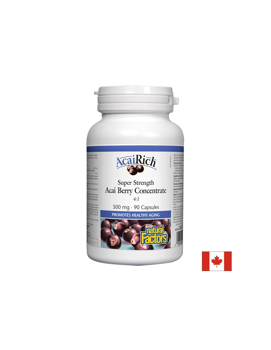 Acai jagodičja koncentrat 4: 1 500 mg - 90 kapsul