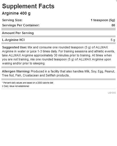 Arginin HCl - 400 gramov