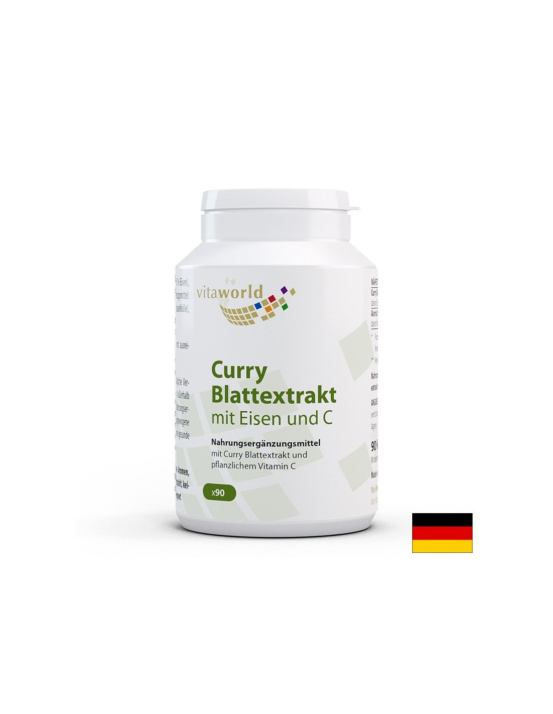 Anemija - ekstrakt listov curry z železom in vitaminom C, 90 kapsul