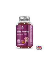 Anemija - železo 7 mg + vitamin C 10 mg (za otroke), 120 železov tablete, jagodičja okus