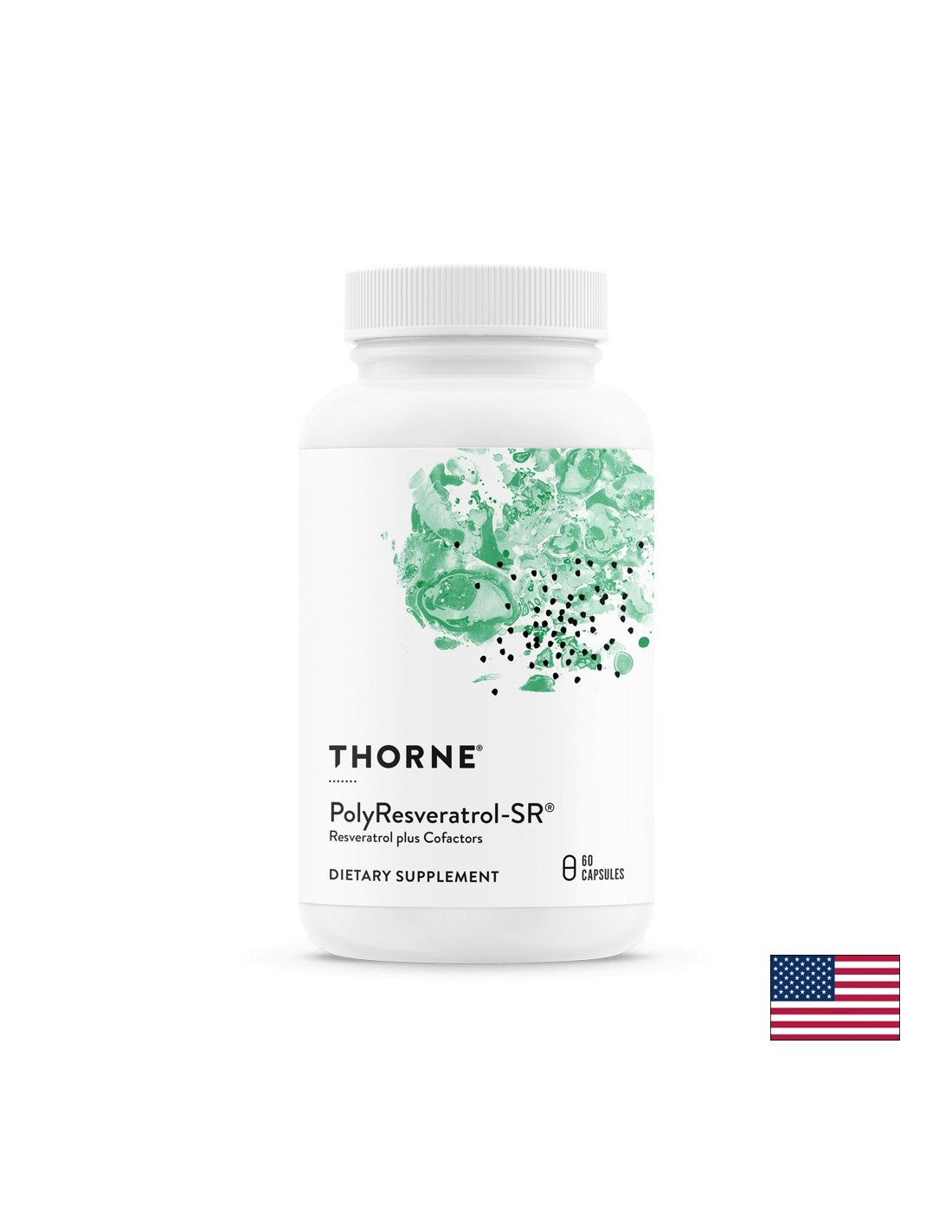 Antioksidant - PolyResveratrol- SR® Resveratrol + kofaktorji, 60 <tc>Thorne</tc> E<tc>XTEND</tc>ed kapsule za sproščanje