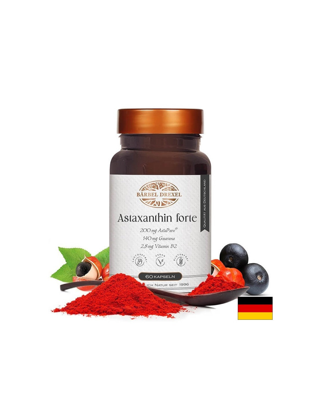 Astaxanthin forte - Astaxanthin Forte - podpora za oči in nevroprotekcija, 60 kapsul <tc>Bärbel Drexel</tc>
