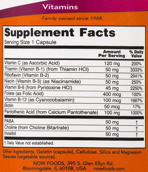 Vitamin B-50 [100 kapsul, 100 odmerkov]