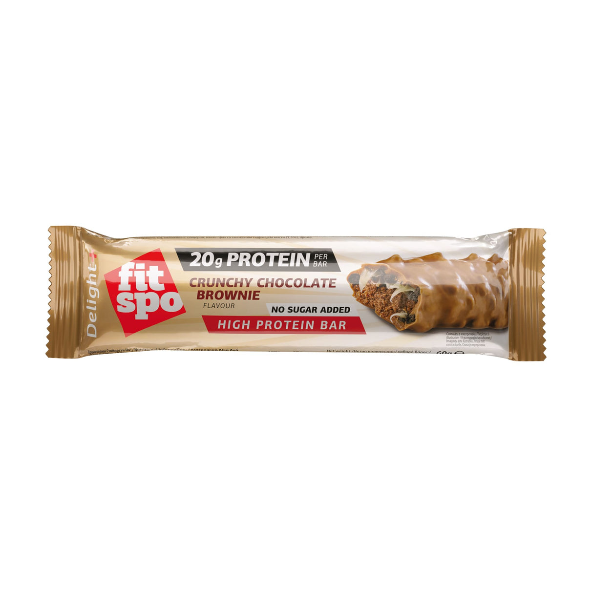 Užitek+ hrustljav beljakovinski bar čokoladni brskalnik - 12 x 60 gramov