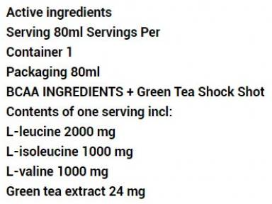 BCAA Shock + Zeleni čaj - 80 ml