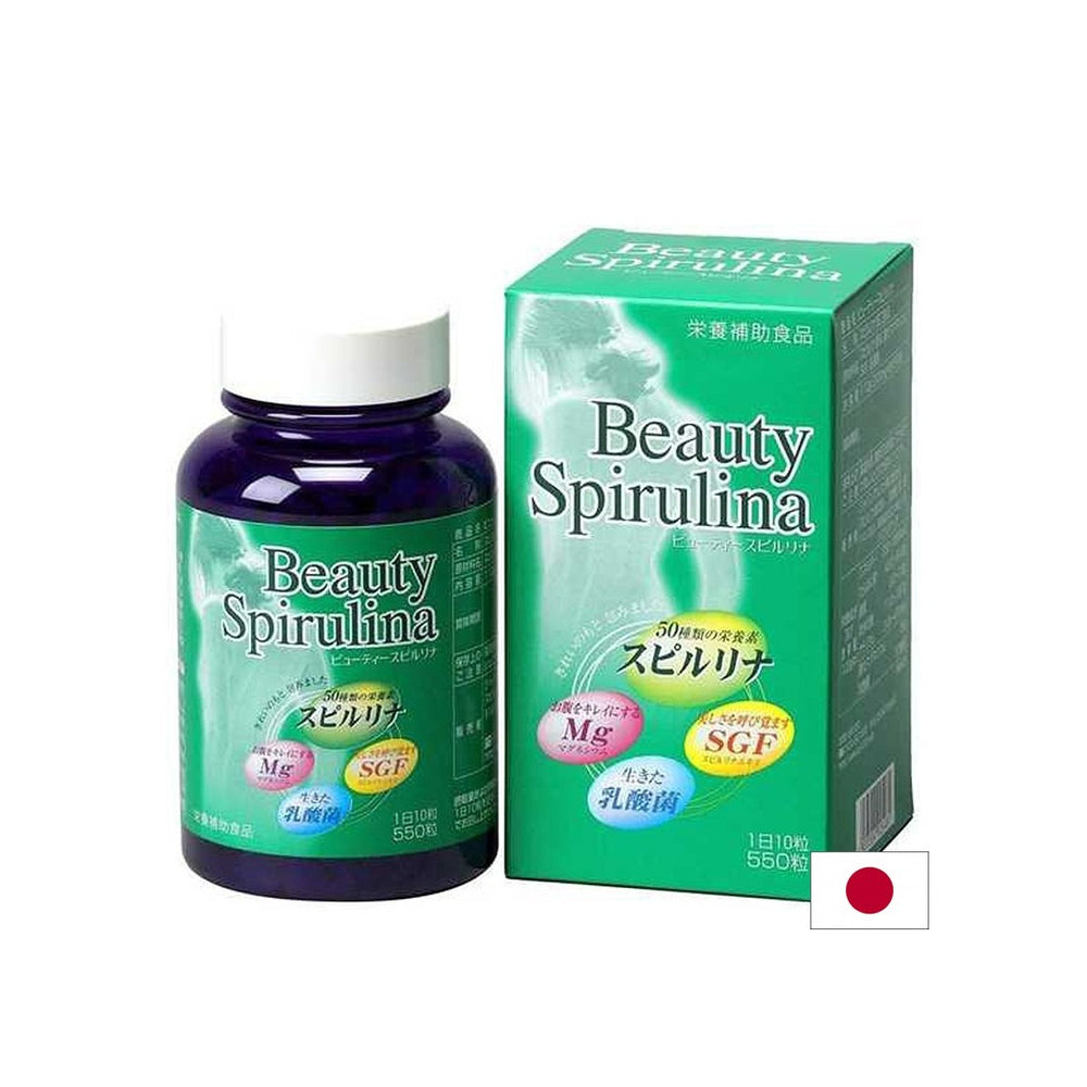 Japonska spirulina + mlečnokislice in magnezij - Beauty Spirulina, 550 tablet