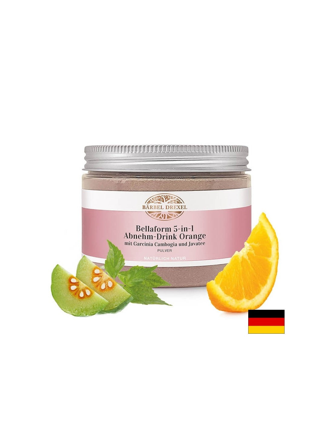 Napitek za hujšanje - Bellaform - Z garcinijo, rdečo pomarančo in mačjimi brki, 225 g, prah, 45 odmerkov <tc>Bärbel Drexel</tc>