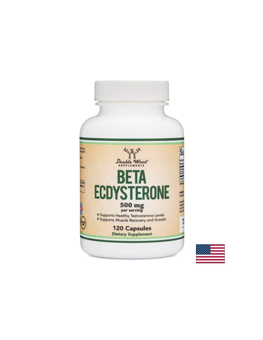 Beta ekdisteron/ Beta ecdysterone, 500 mg, 120 kapsul <tc>Double Wood</tc>