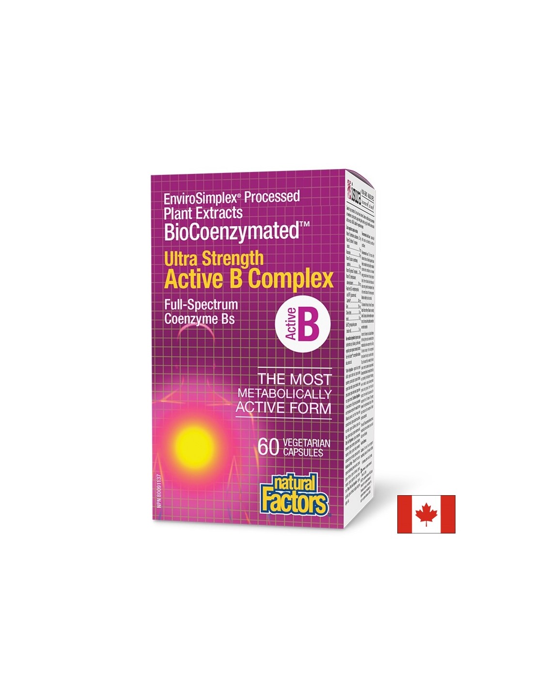 BIOCOENZYMATED ™ Active B-Complex Ultra Trgovina, 60 V kapsul