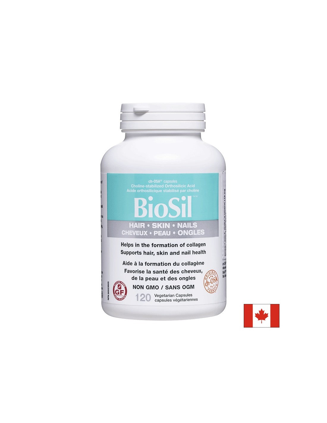 BioSil™ Hair, Skin &amp; Nails/ Lasje, koža in nohti x 120 kapsul <tc>Natural Factors</tc>