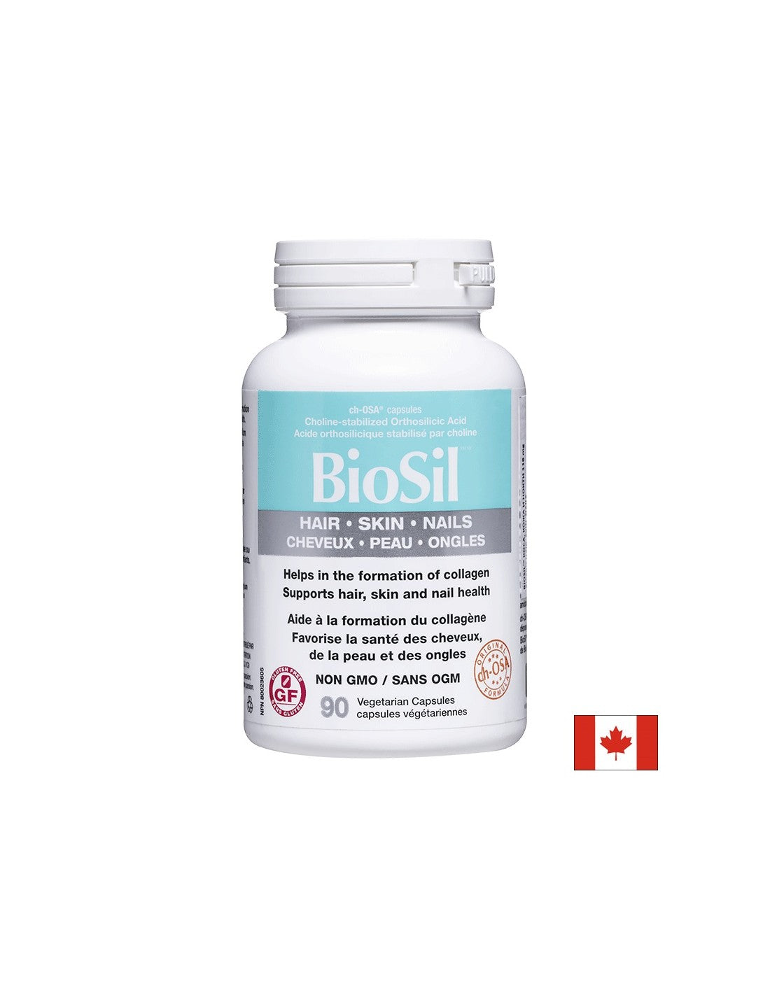BioSil™ Hair, Skin &amp; Nails/ Lasje, koža in nohti x 90 kapsul <tc>Natural Factors</tc>