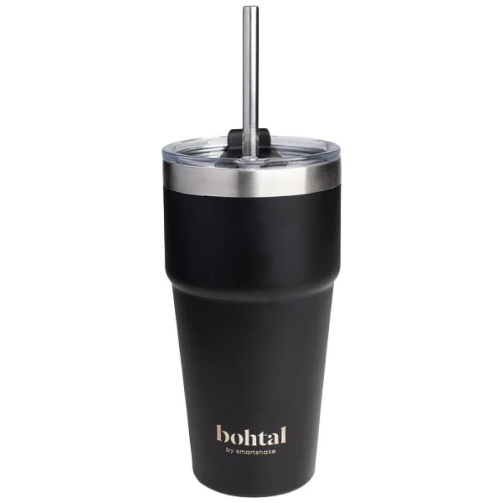 Bohtal izolirana potovalna vrčka | Črna - 600 ml