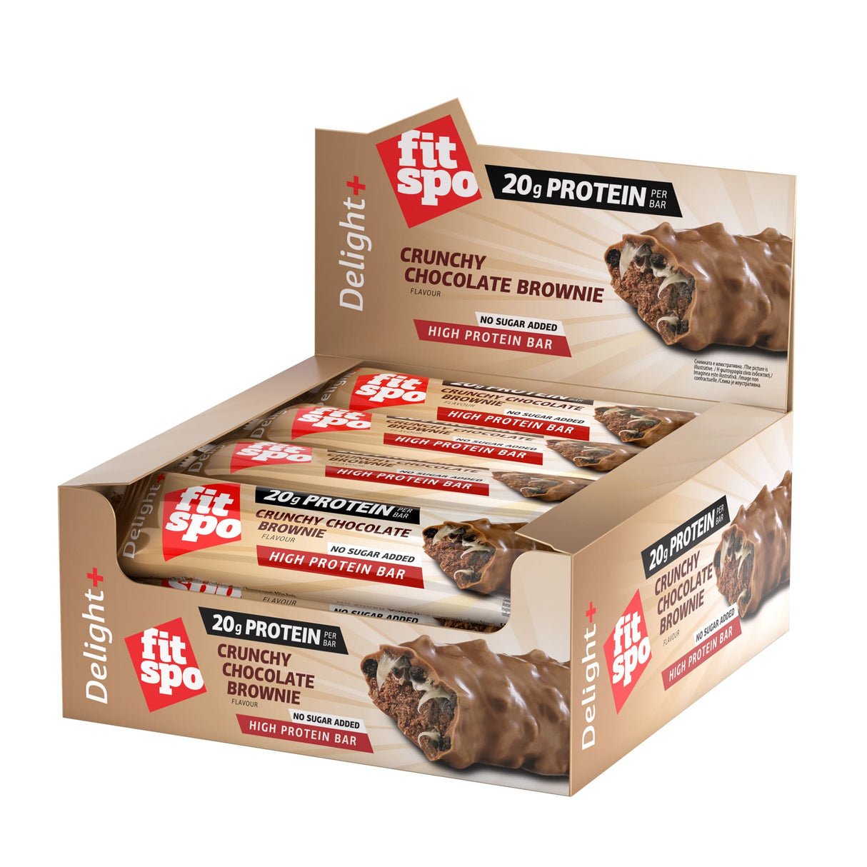 Užitek+ hrustljav beljakovinski bar čokoladni brskalnik - 12 x 60 gramov