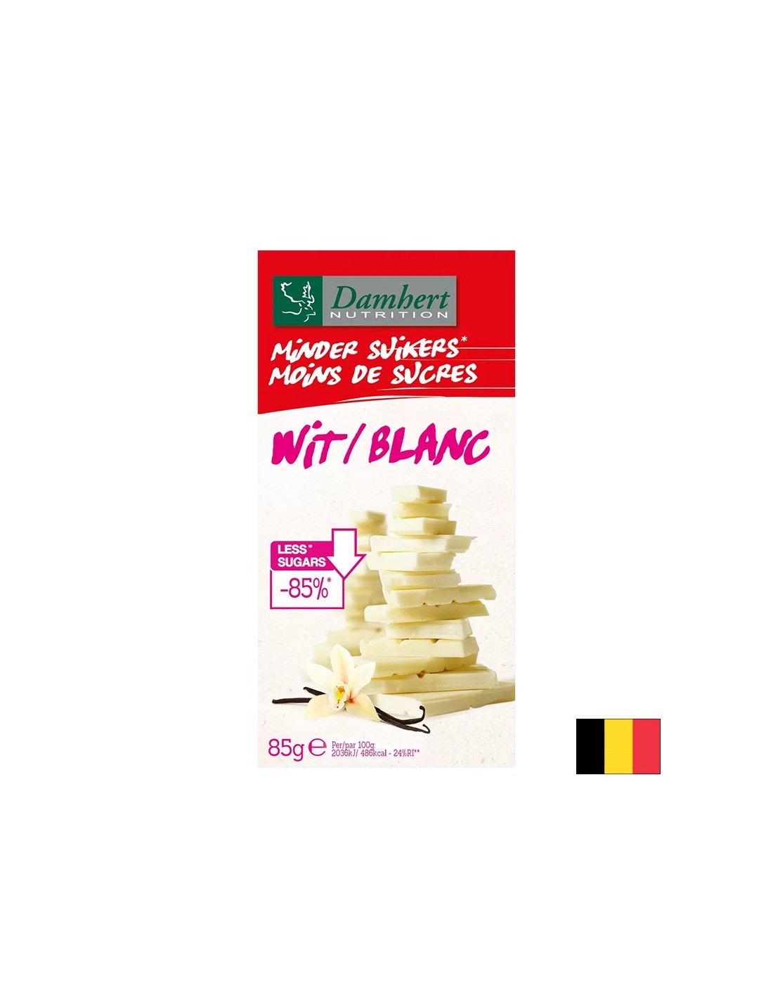 Bela čokolada (brez sladkorja), 85 g