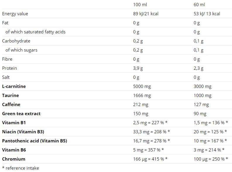 Karnitin 3000 strel - 20 x 60 ml