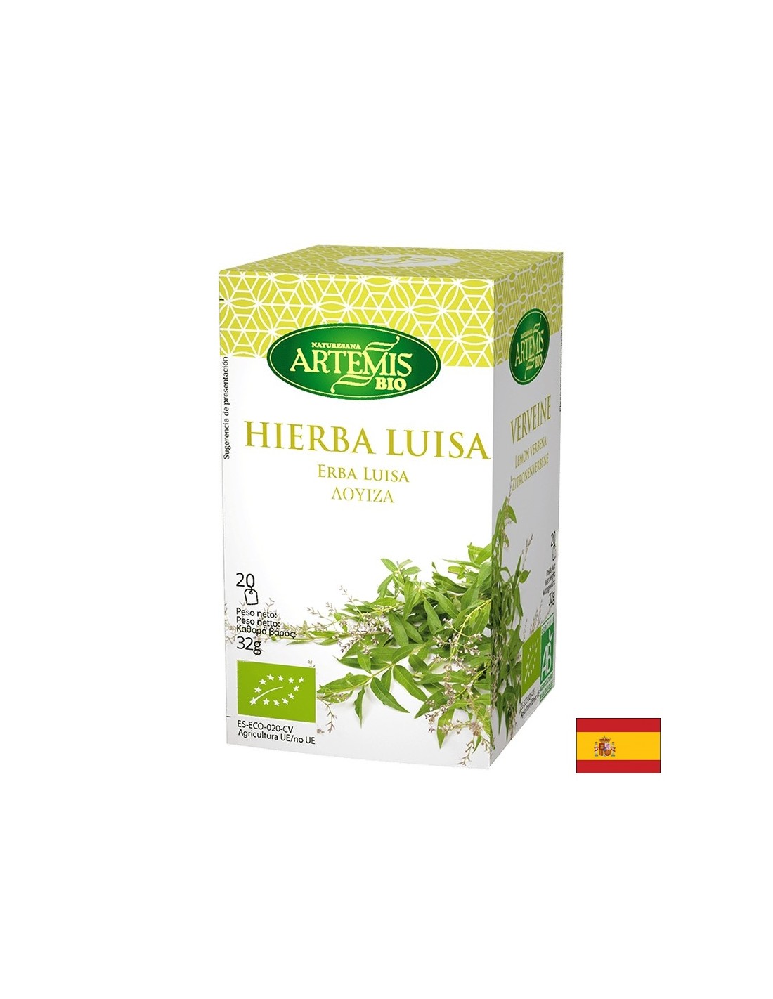 Organski limonin verbena čaj, 20 filtrirnih vrečk